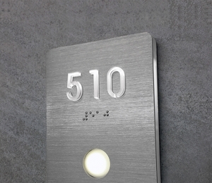 Floating Clear Horizontal LED Sign And Doorbell